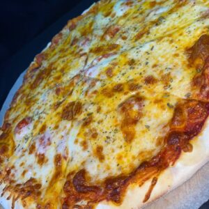 Three cheese pizza