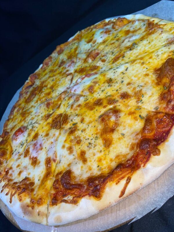 Three cheese pizza